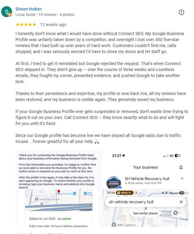 GBP Competitor take down recovered