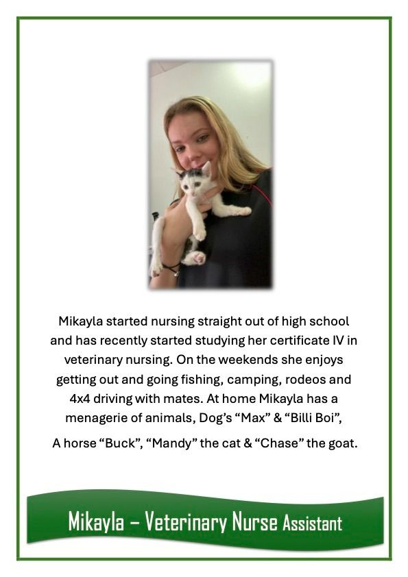 Mikayla — University Avenue Veterinary Hospital in Durack, NT