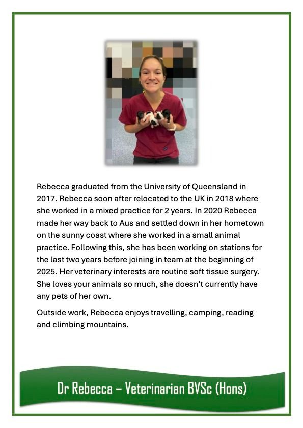 Dr Rebecca — University Avenue Veterinary Hospital in Durack, NT