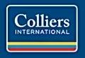 The colliers international logo is on a blue background.