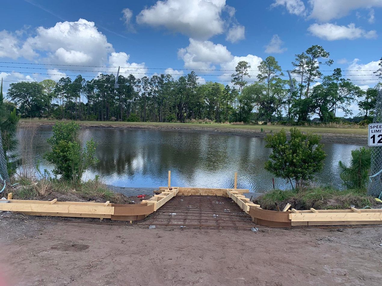 A lake with a sign that says 12 on it
