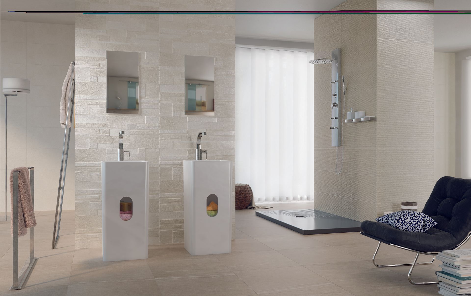Show room con arredi bagno