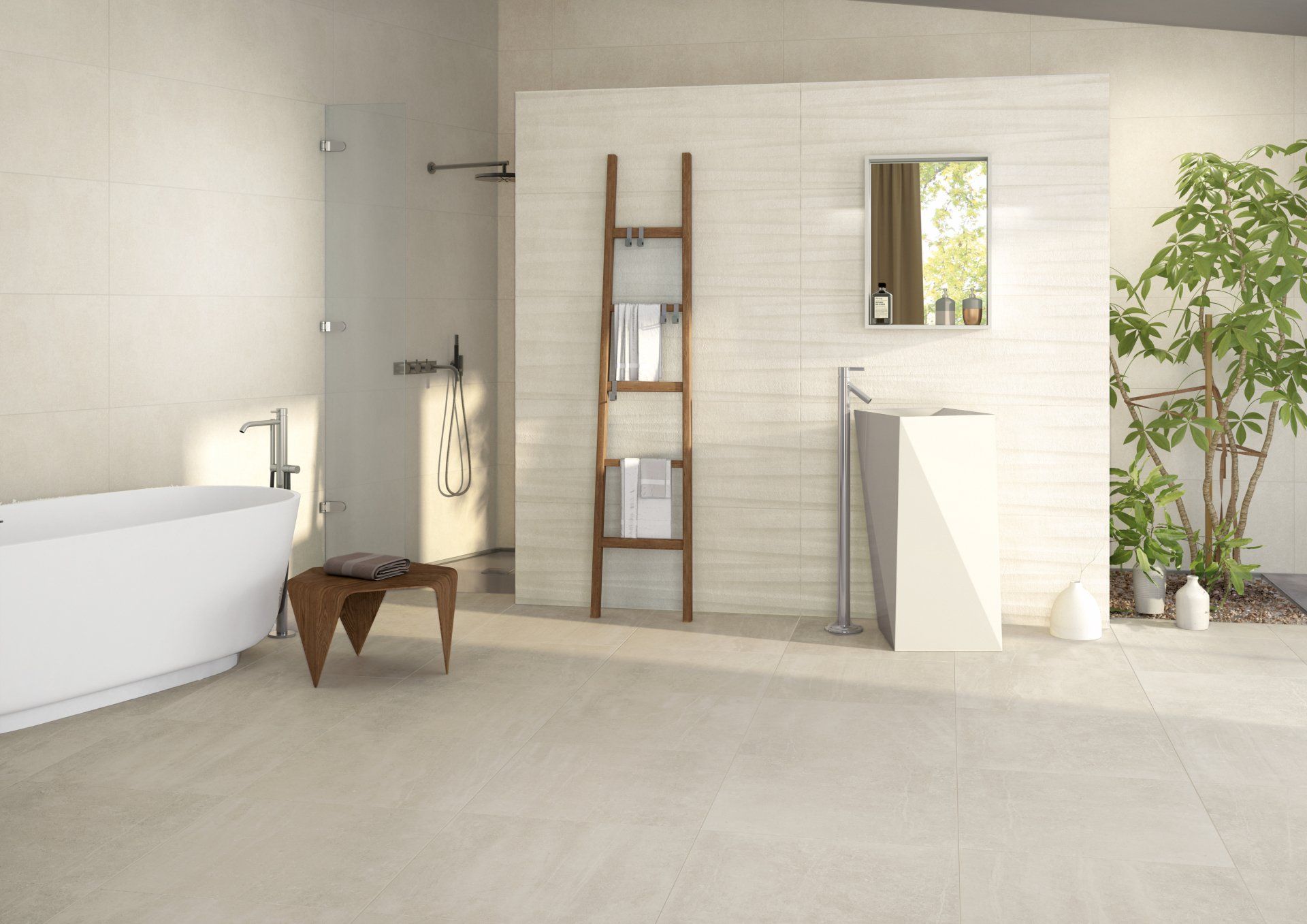 Arredi bagno esposti in uno show room