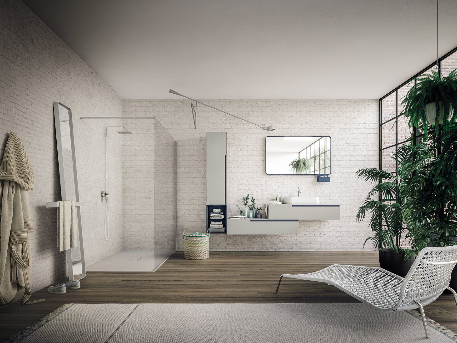 Bagno con sanitari di design