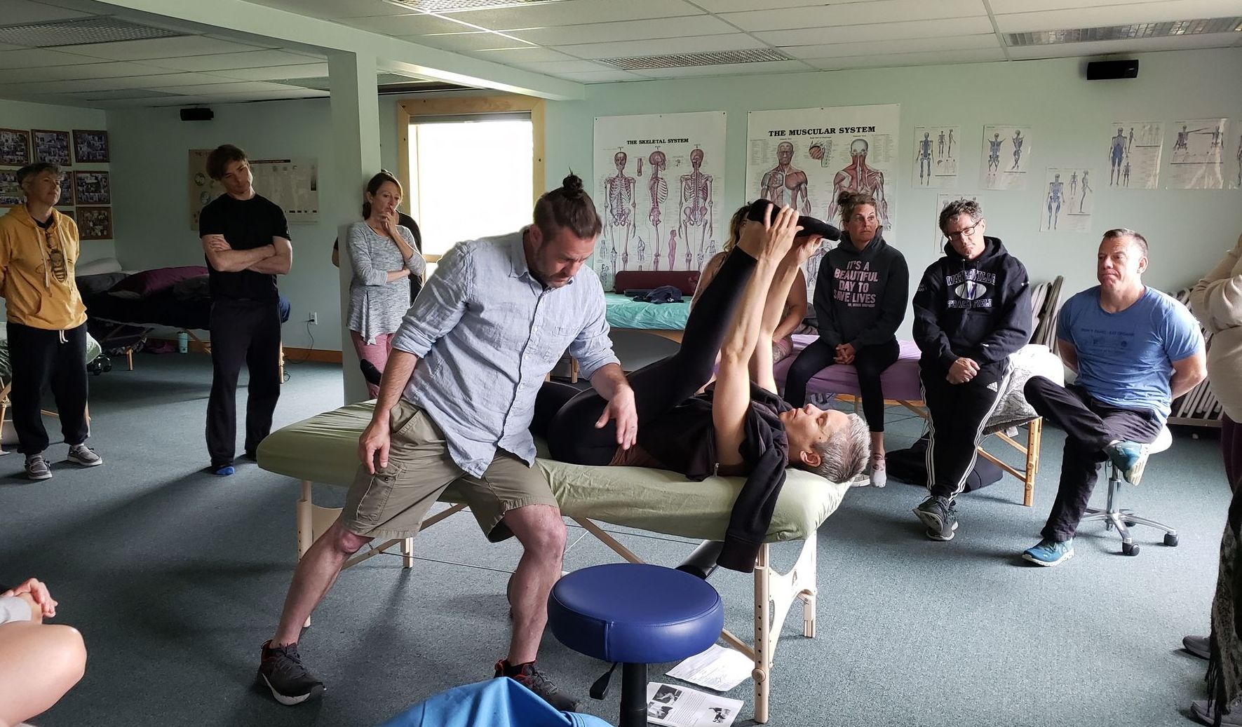 Pain — Man Demonstrating Massage in Waldoboro, ME