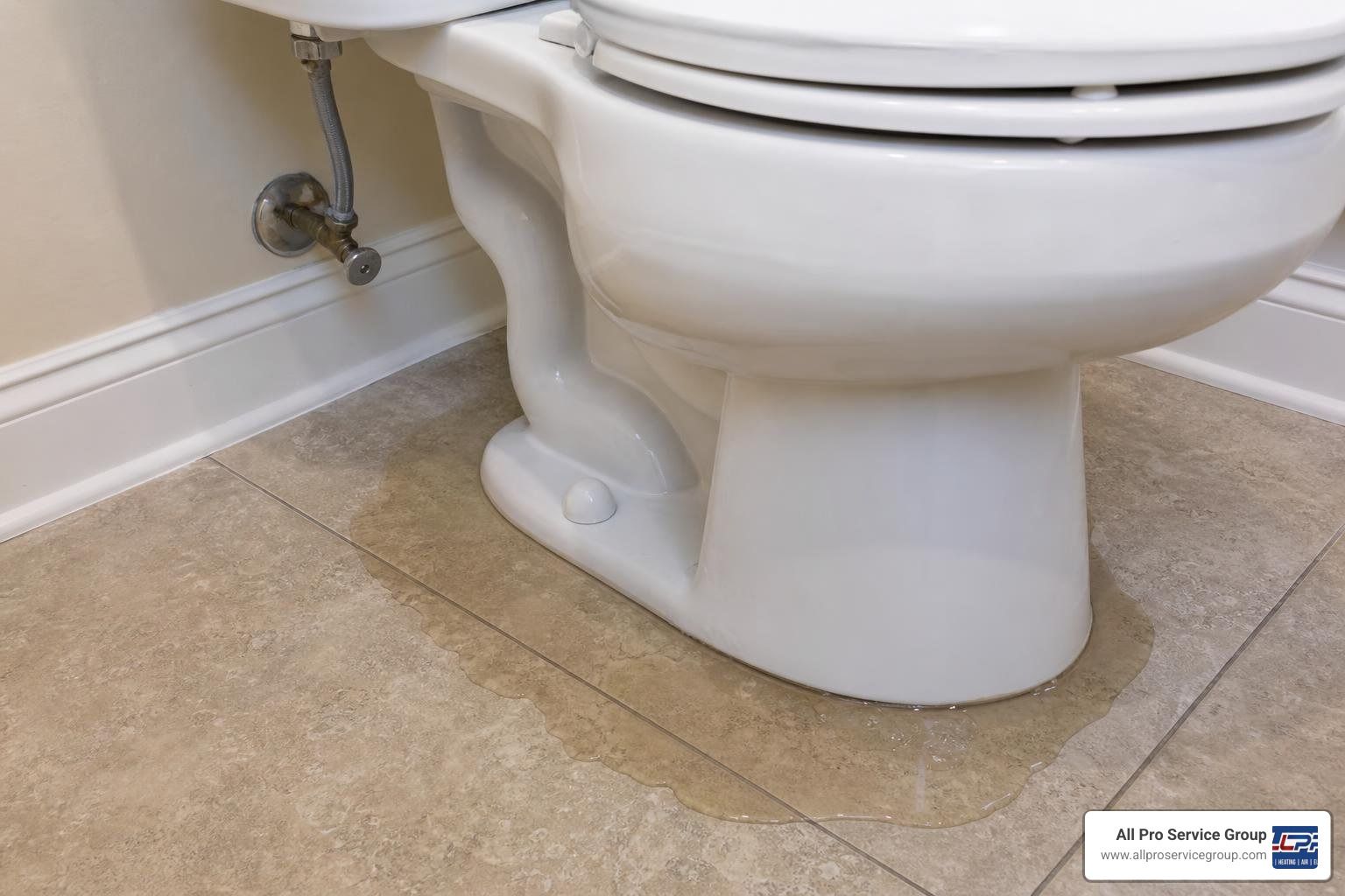commode leaking around base