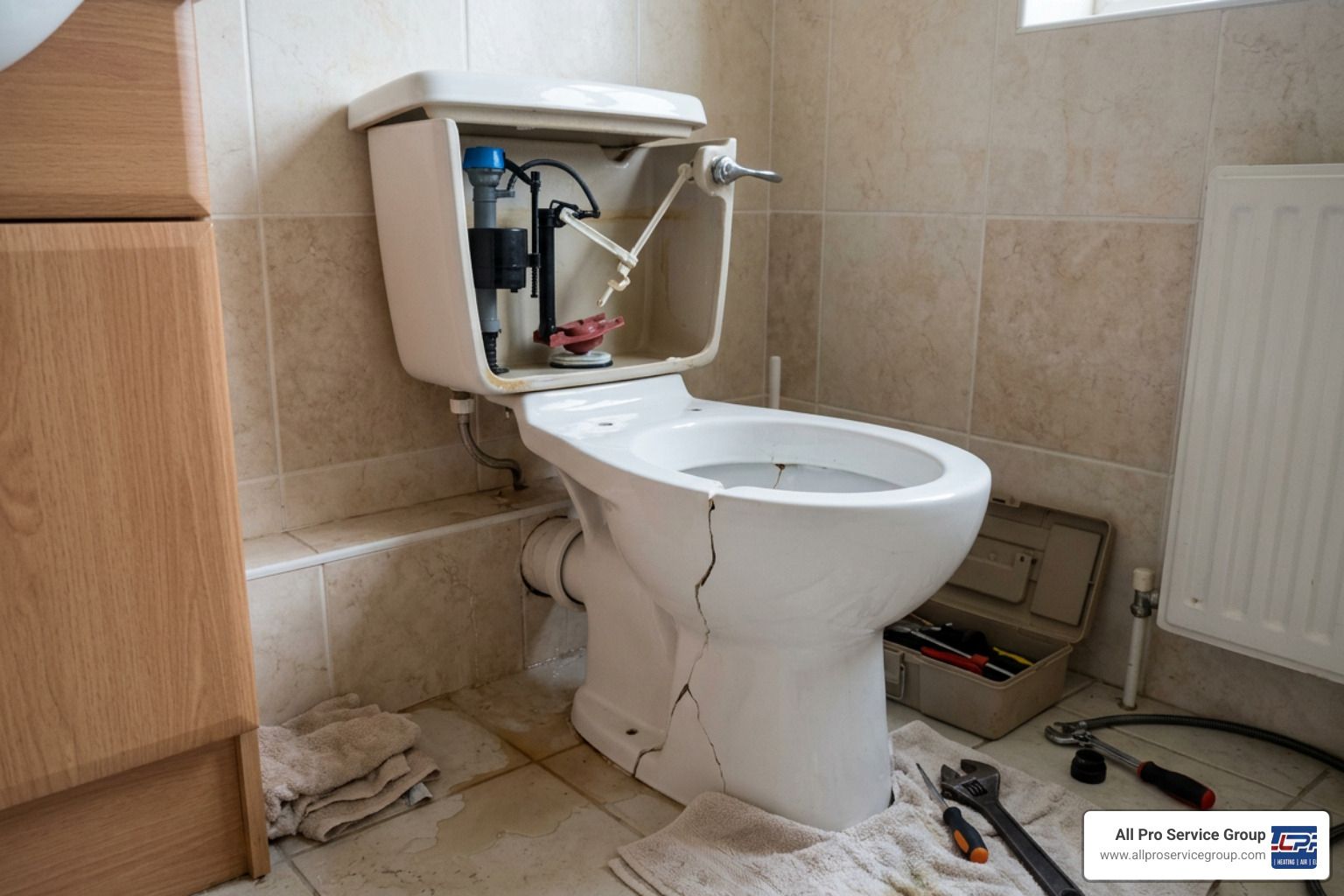 broken toilet