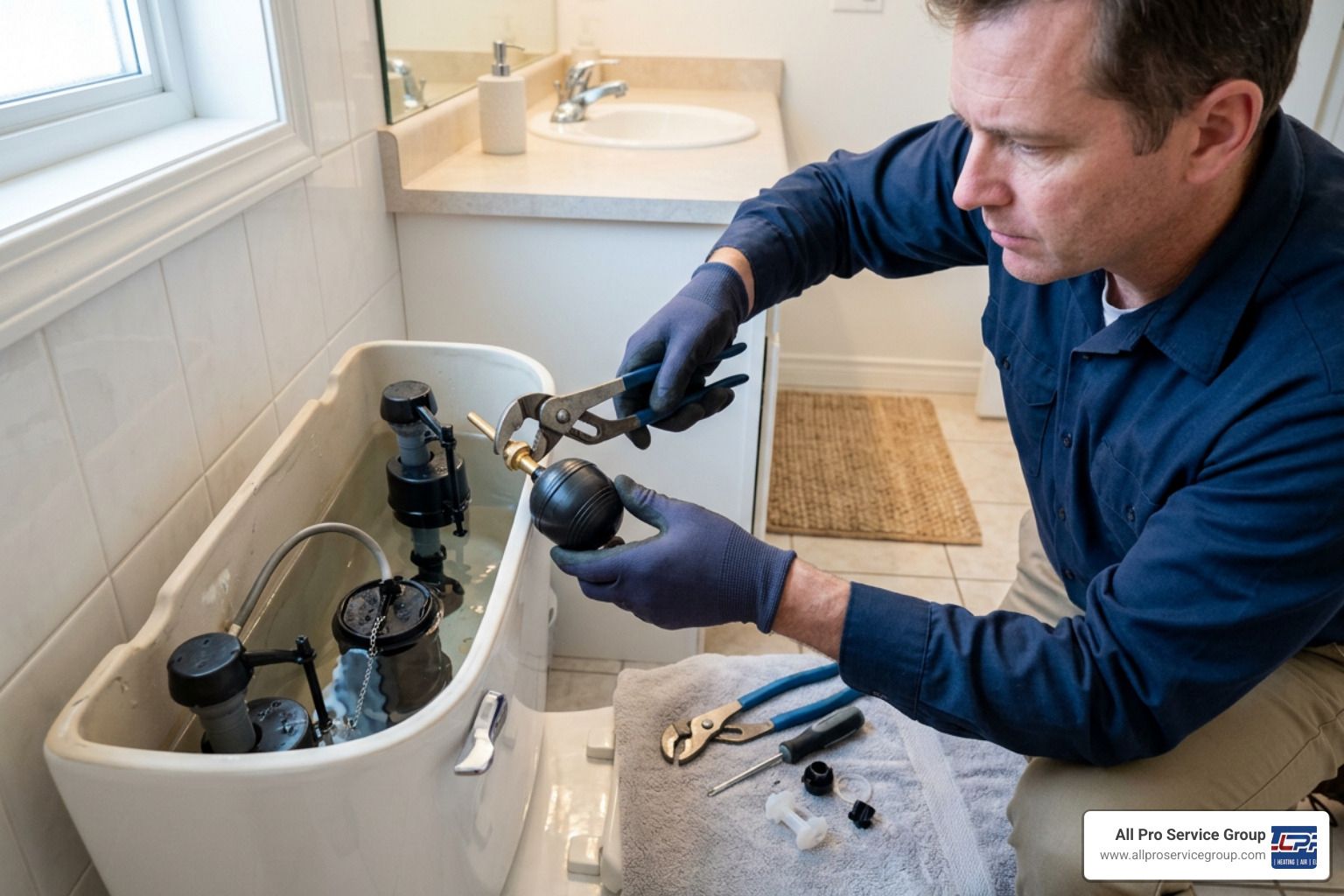 fix toilet float valve