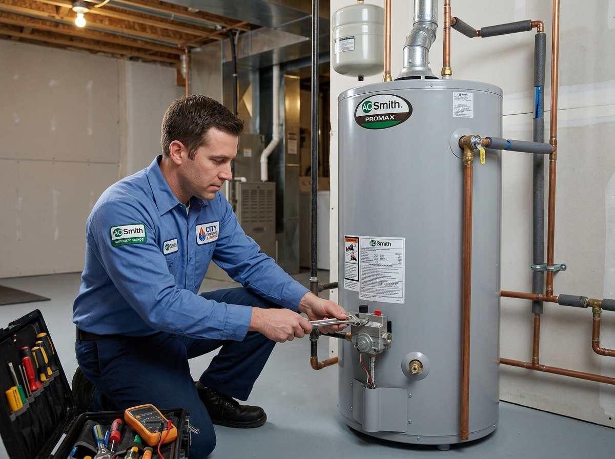 Water heater gas control valve and pilot assembly - ao smith hot water heater repair