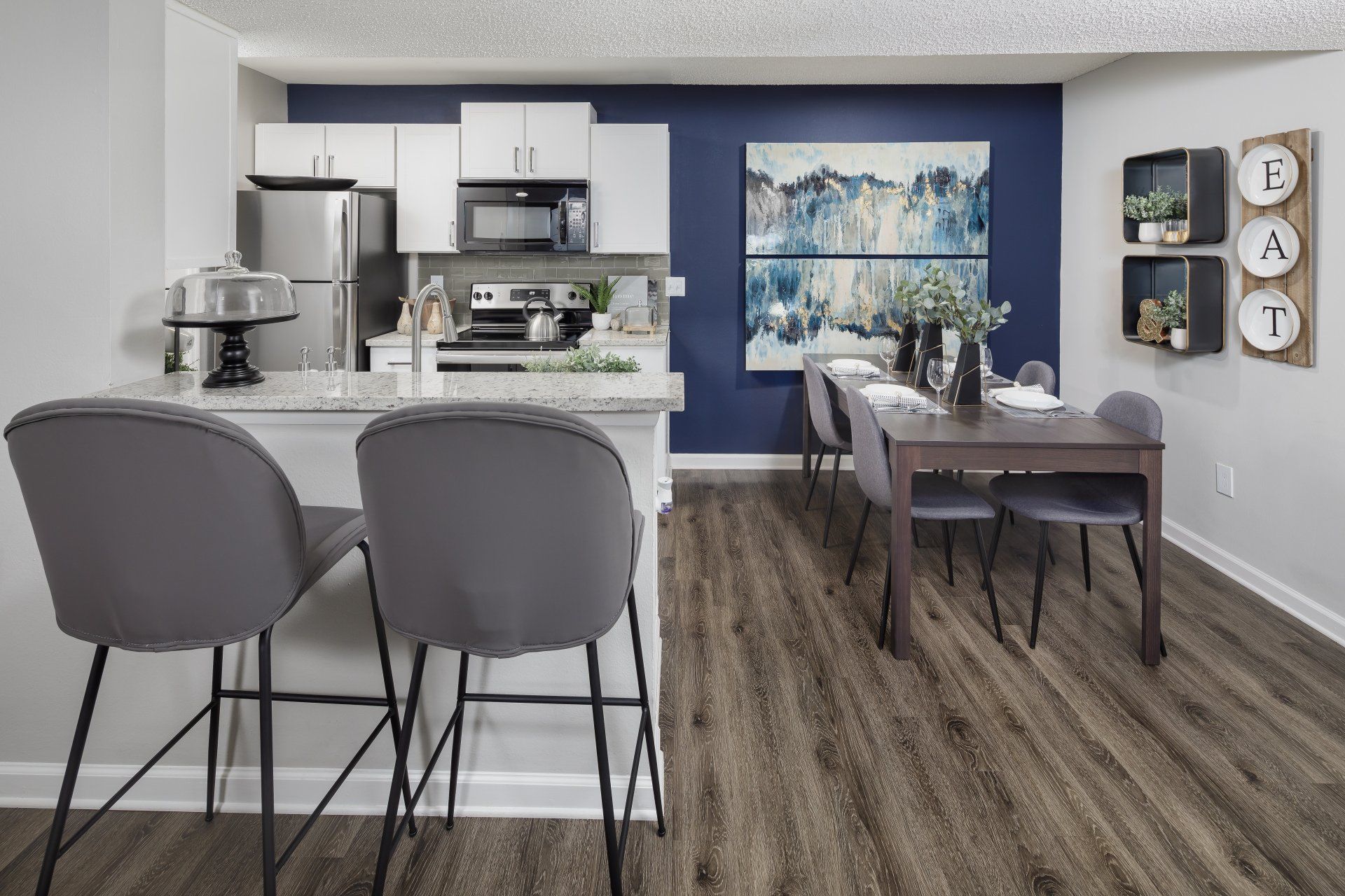 Kitchen and Dining Room at 1801 Metrowest