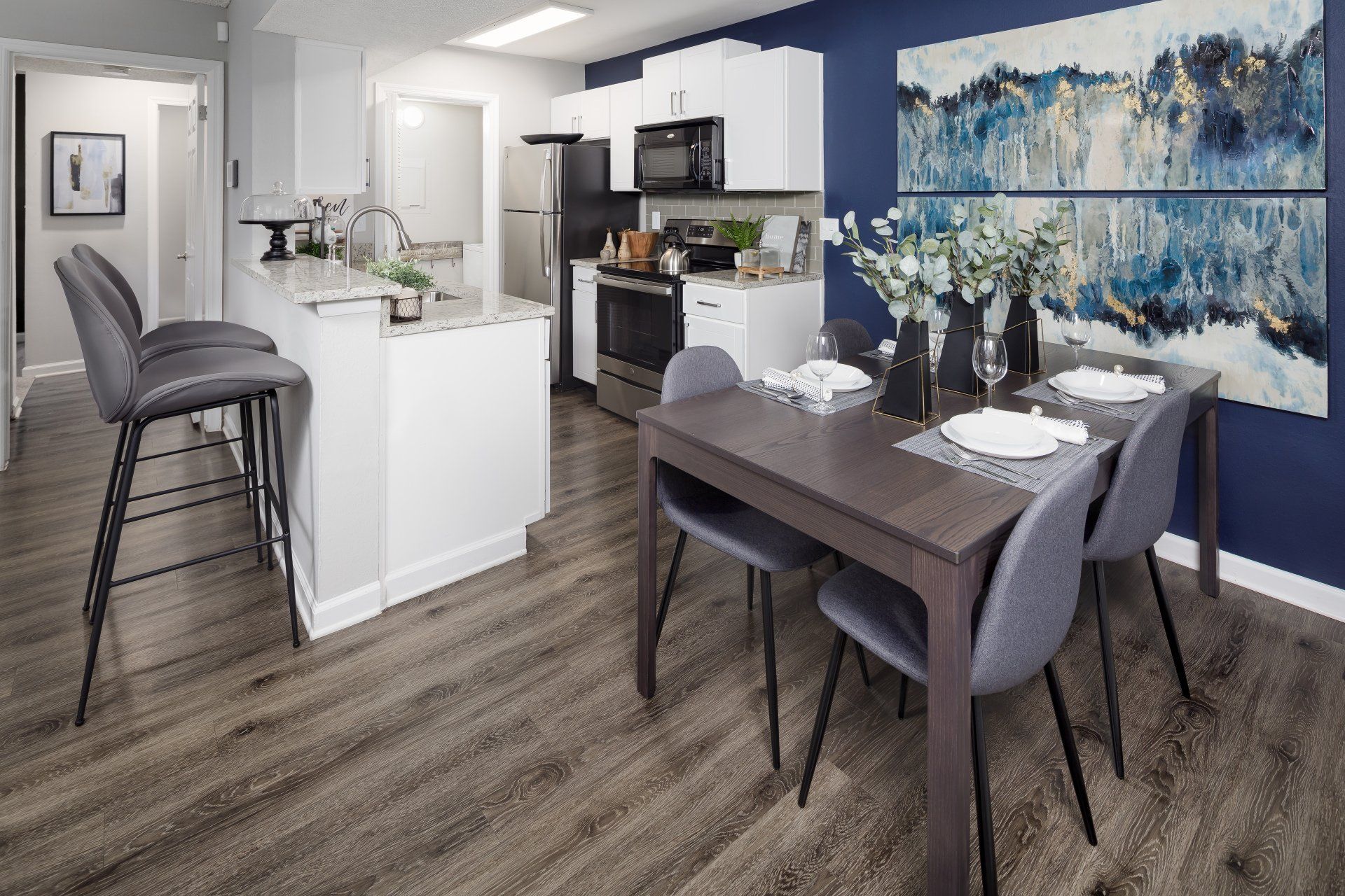 Decorated Kitchen at 1801 Metrowest