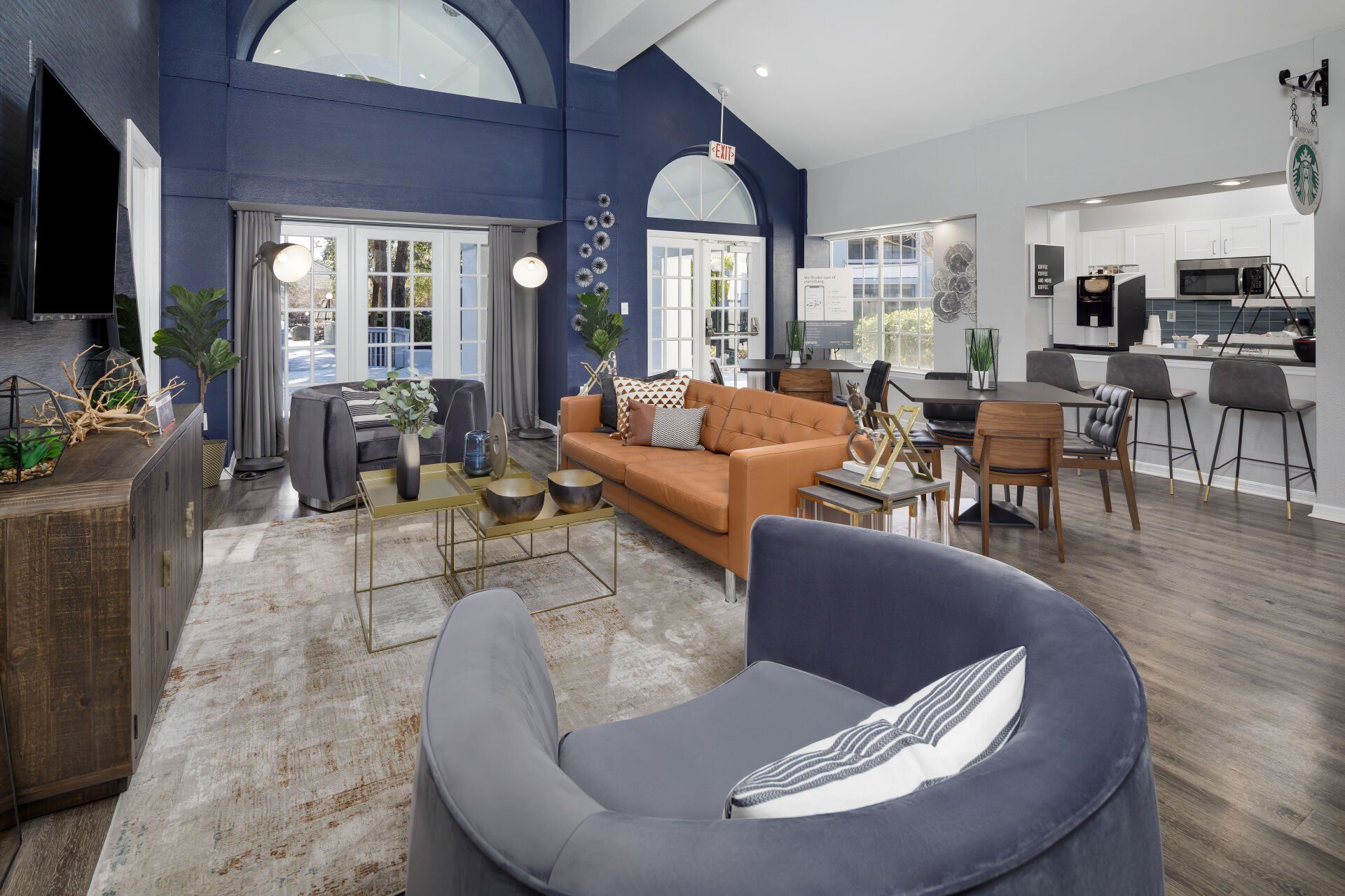 Resort Lounge with high ceiling at 1801 Metrowest