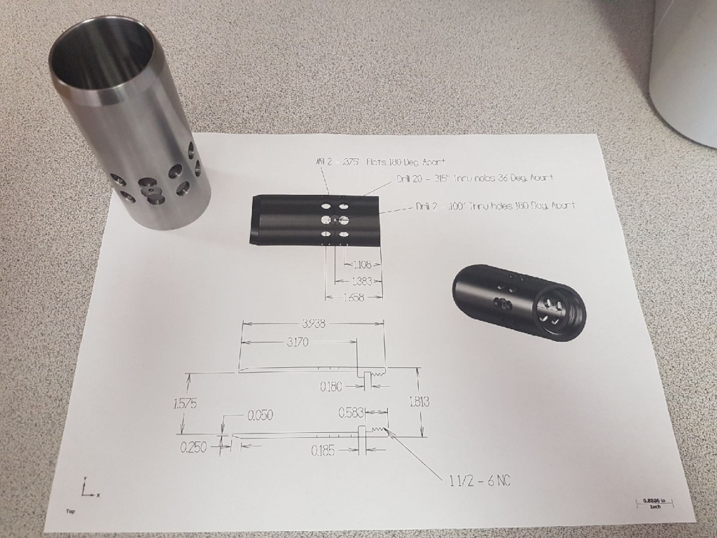 Master Cam Drawing and finished product