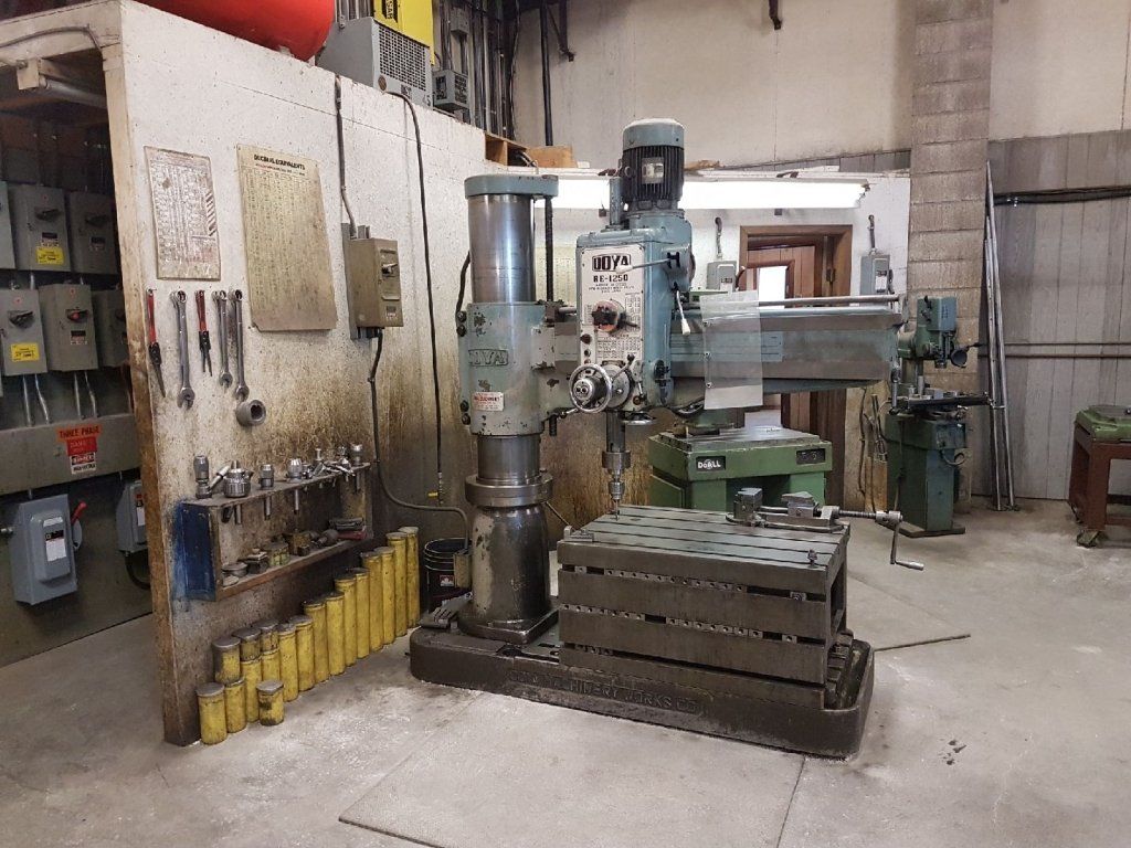 Basic Machining's shop with the metal drilling equipment.