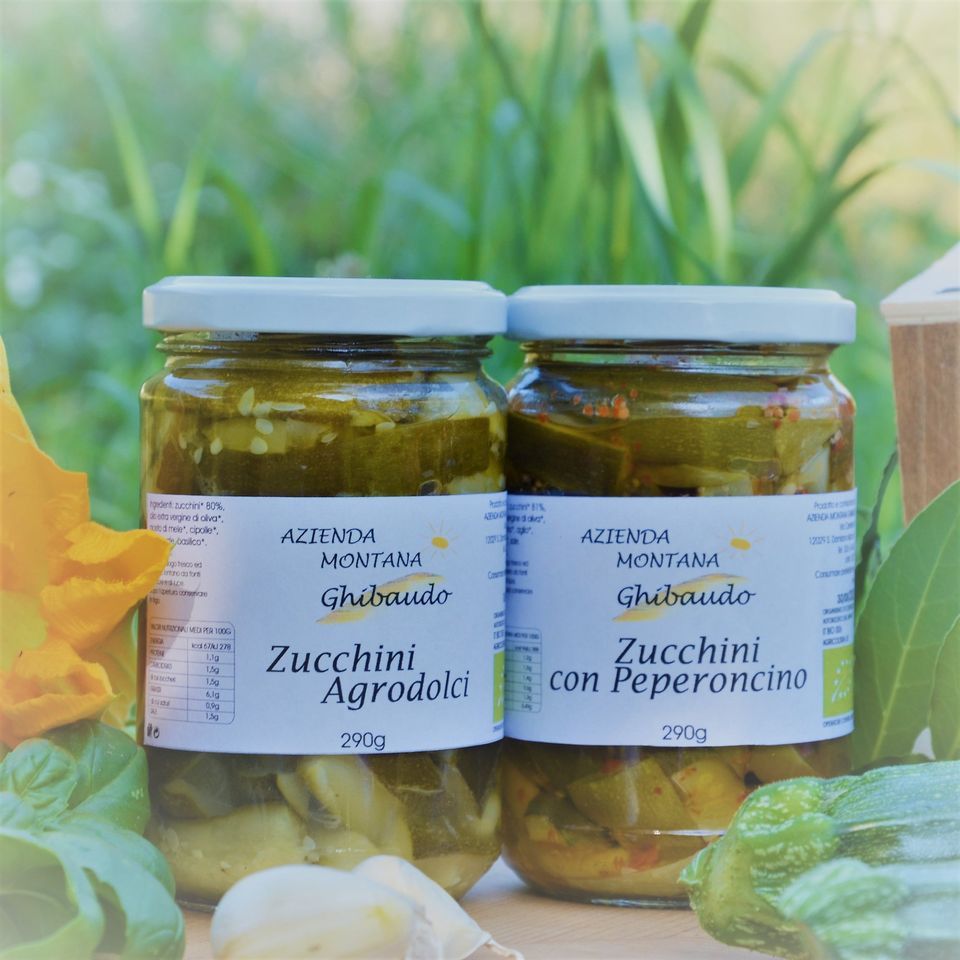 ready made starters with sweet and sour zucchini