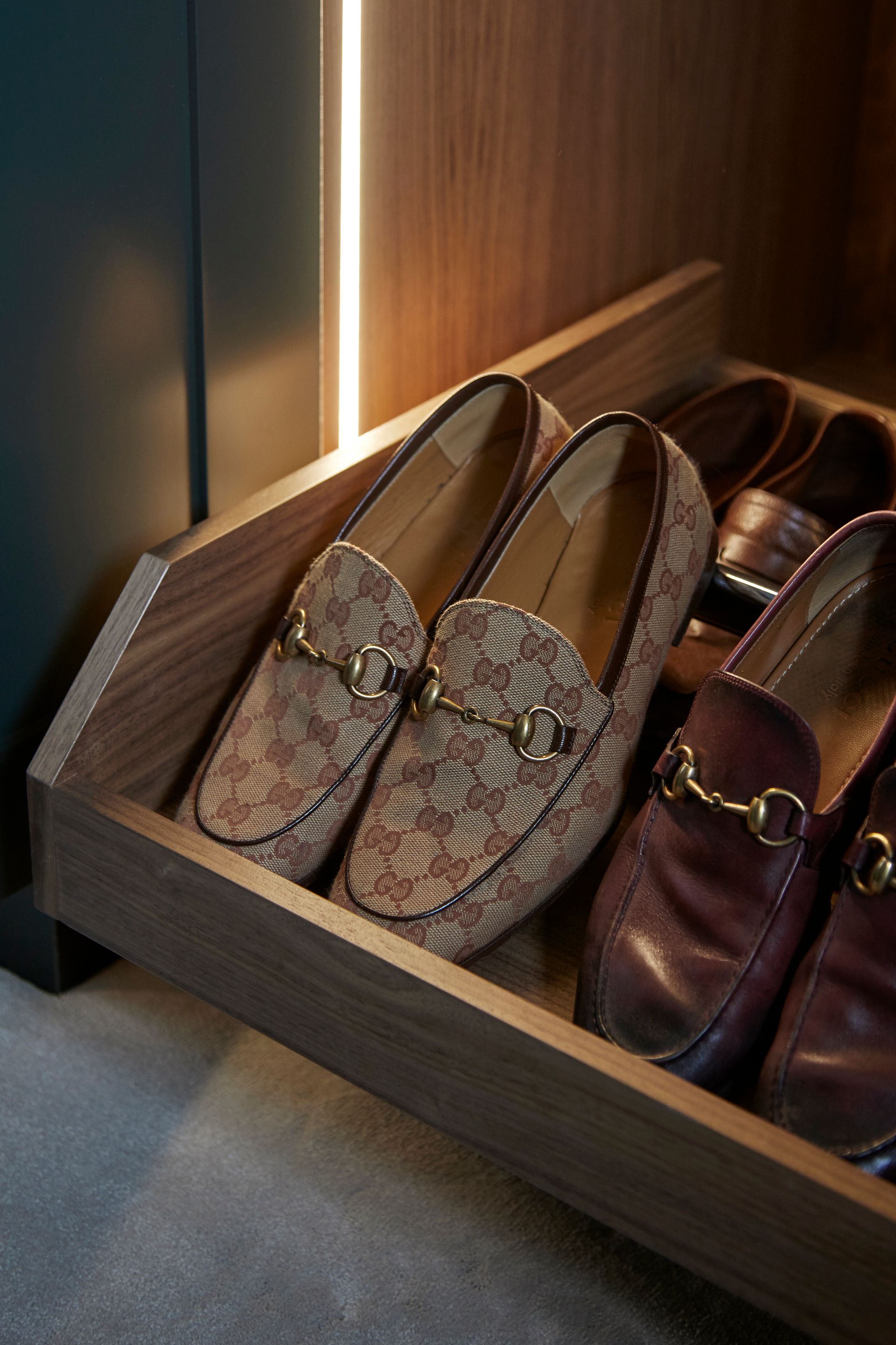 a wooden drawer with Chardome bespoke furniture written on it