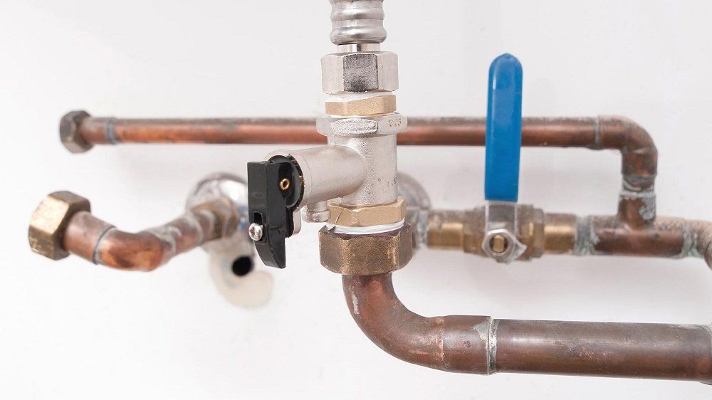 a close up of a gas line installation