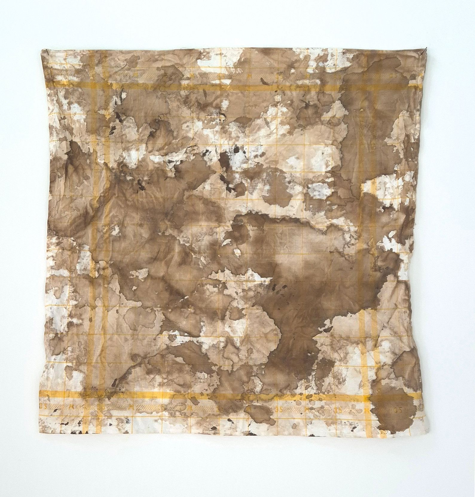 Afbeelding van de aquarel Walnoteninkt op theedoek 2025-XIII