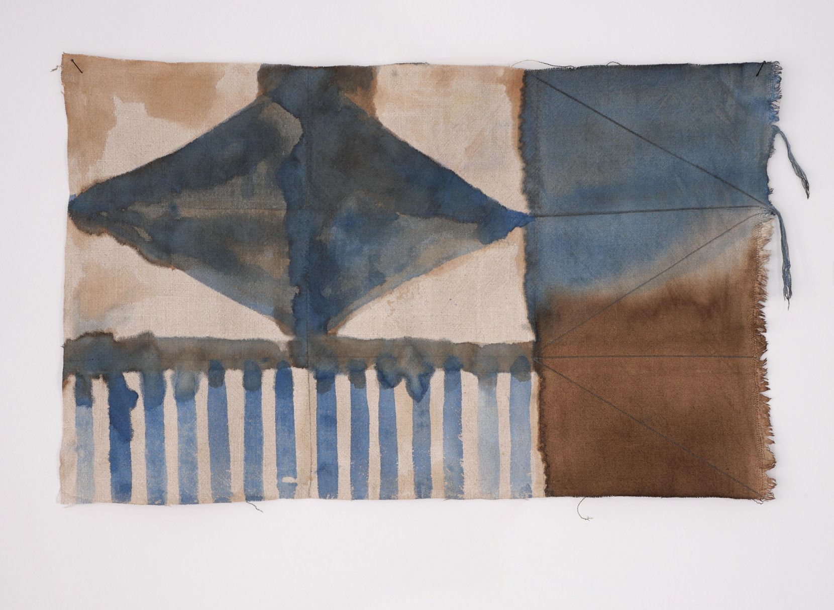 Afbeelding van een aquarel van Walnoteninkt en Indigo op linnen-viscose uit 2026