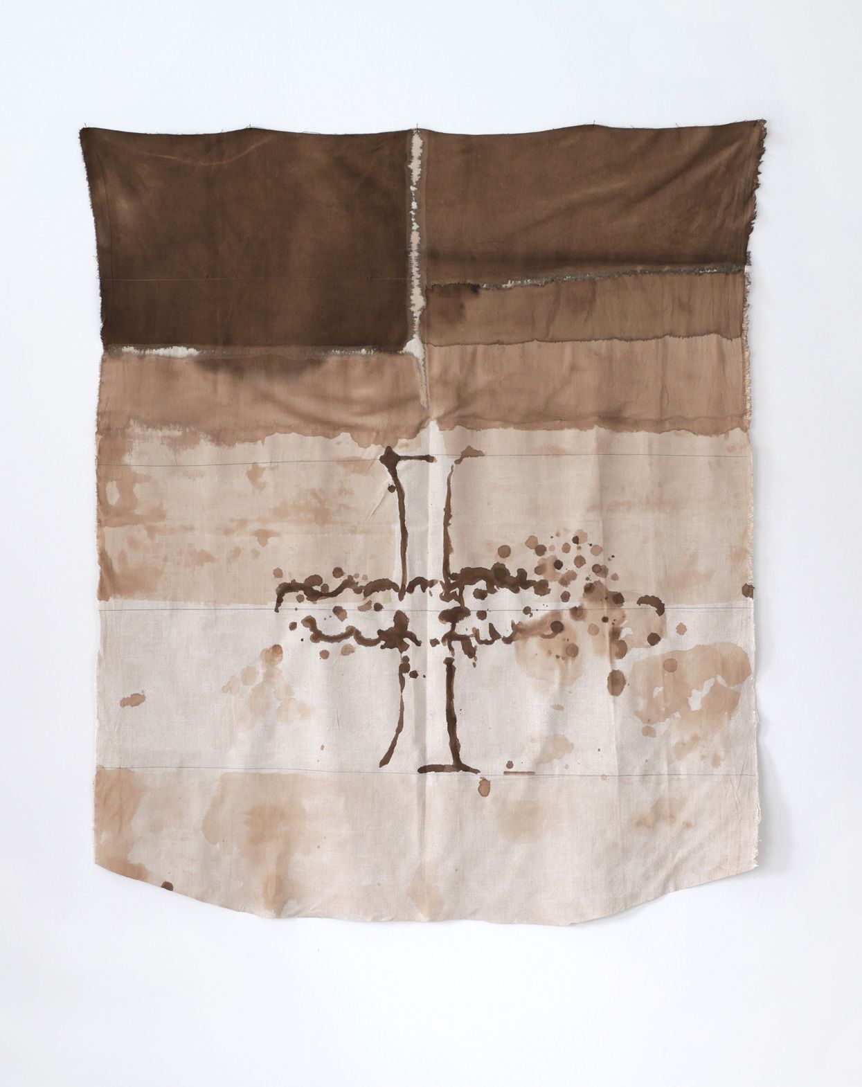 Afbeelding van Walnoteninkt op linnen-viscose 2025-LIV