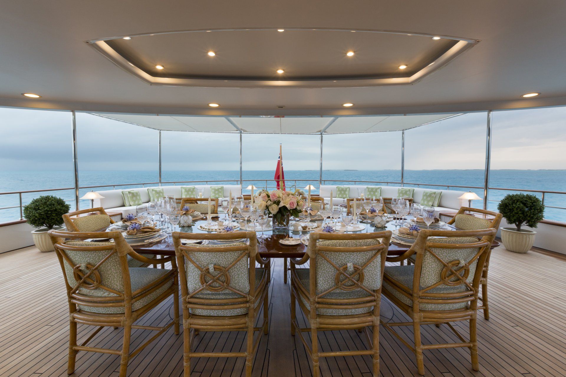 The Bridge Deck Aft Yacht katharine entertainment area Luxury yacht