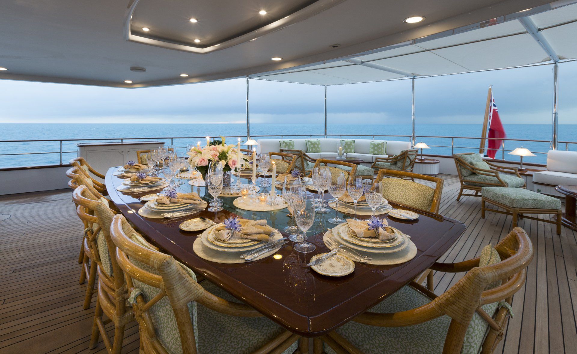 The Bridge Deck Aft Yacht katharine entertainment area Luxury yacht