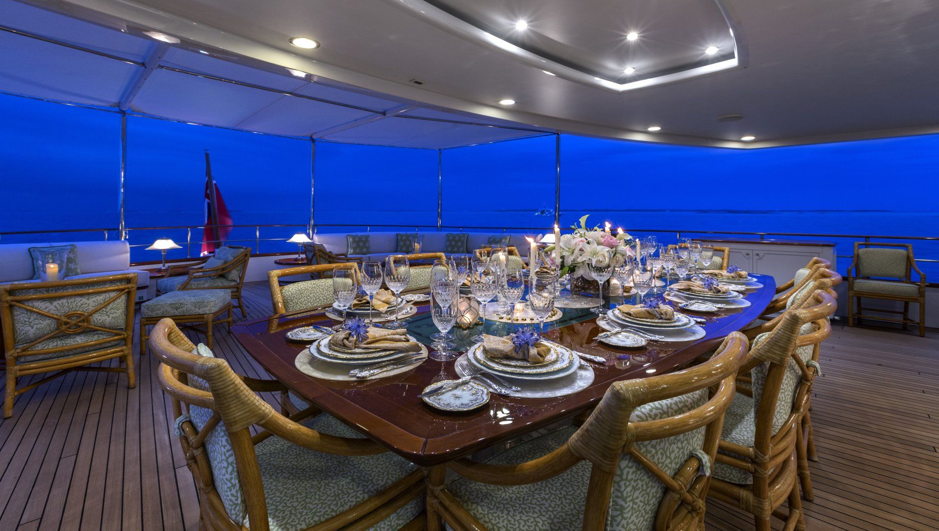 The Bridge Deck Aft Yacht katharine entertainment area Luxury yacht