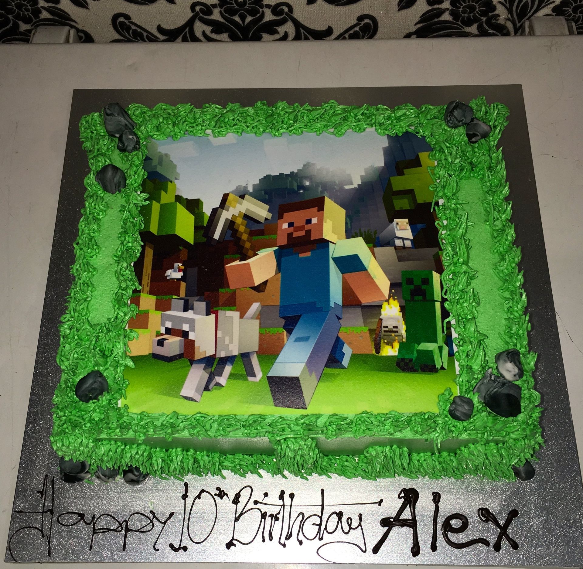 custom minecraft birthday cake
