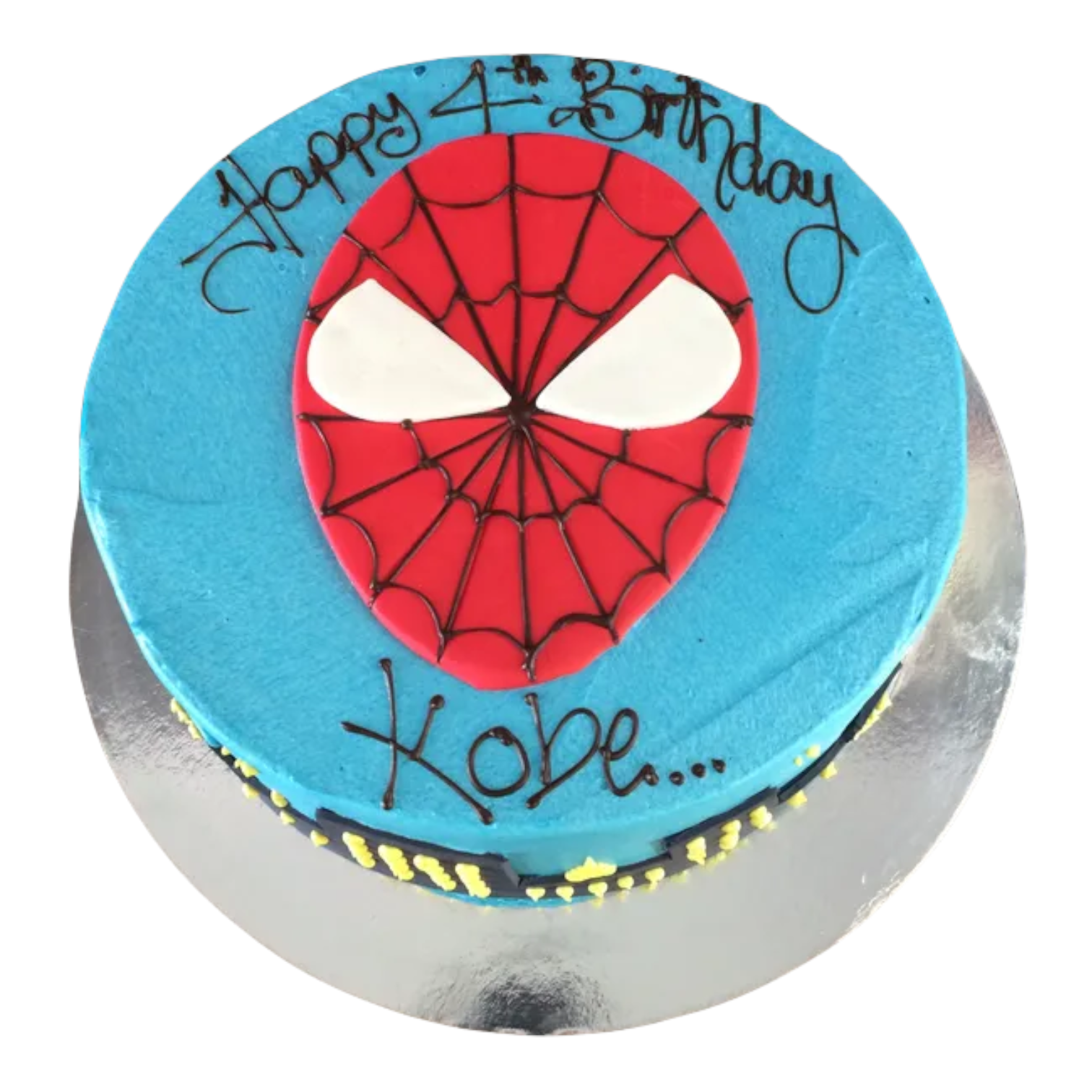 custom spiderman birthday cake