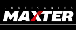 Logotipo de Lubricantes MAXTER con texto blanco sobre fondo negro; "X" roja en el medio.