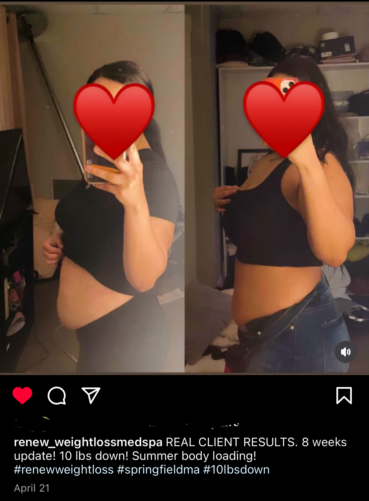 A woman is taking a picture of herself in a mirror.