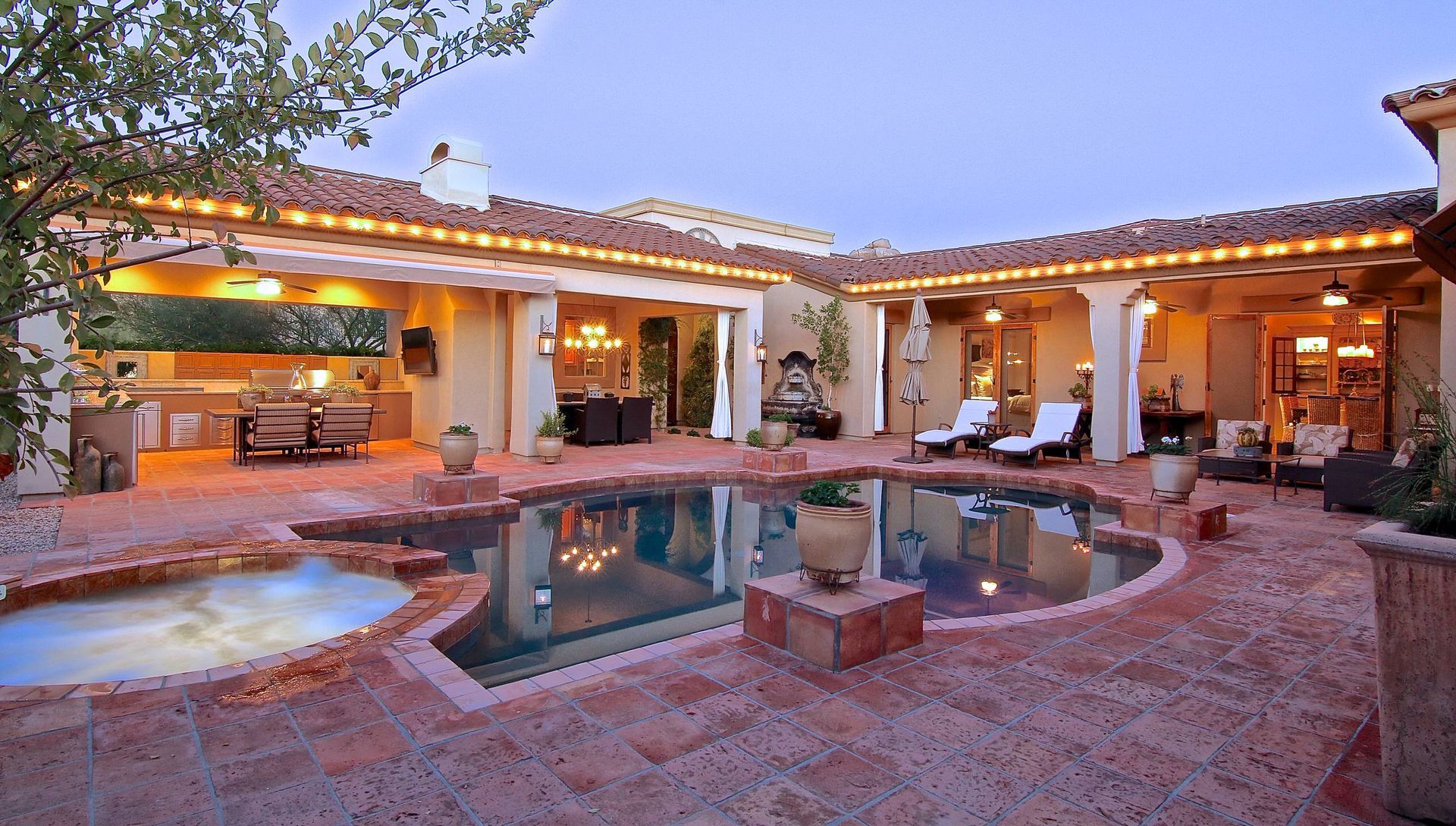 A large house with a large swimming pool