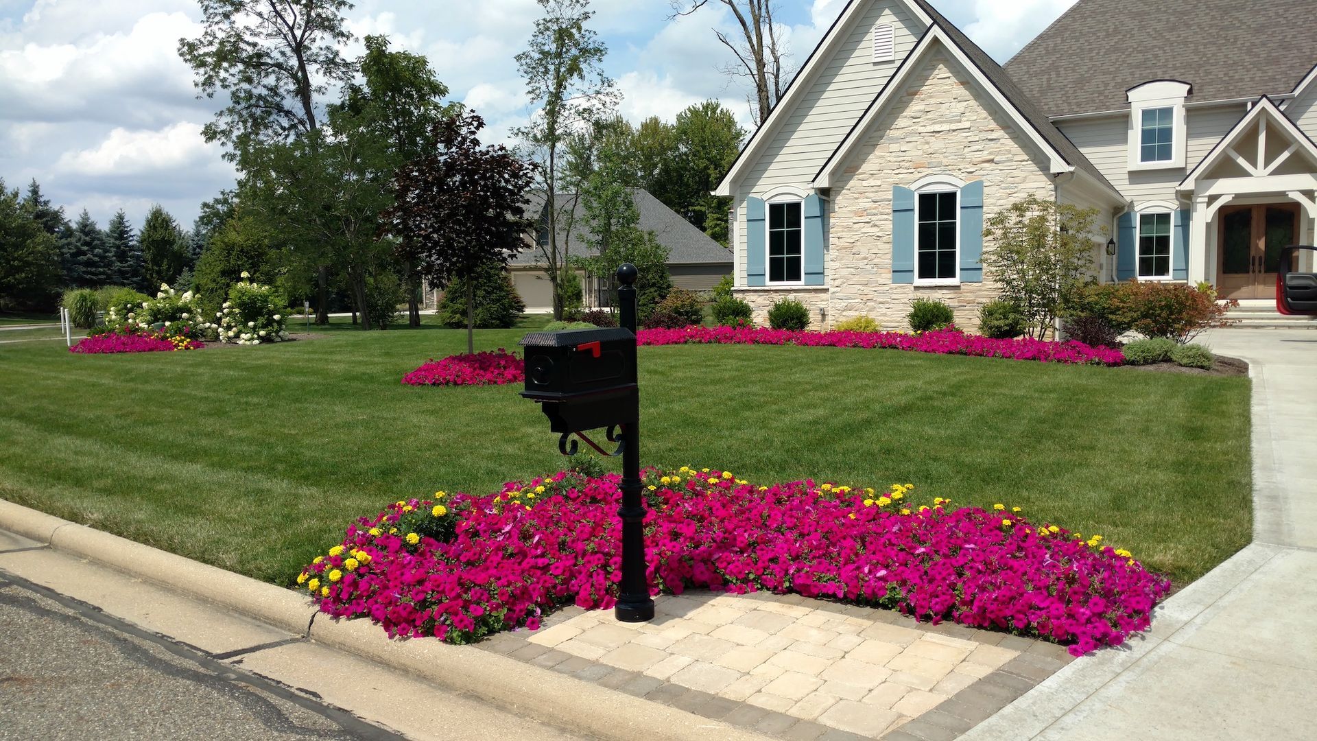 Healthy lawn & Flowers