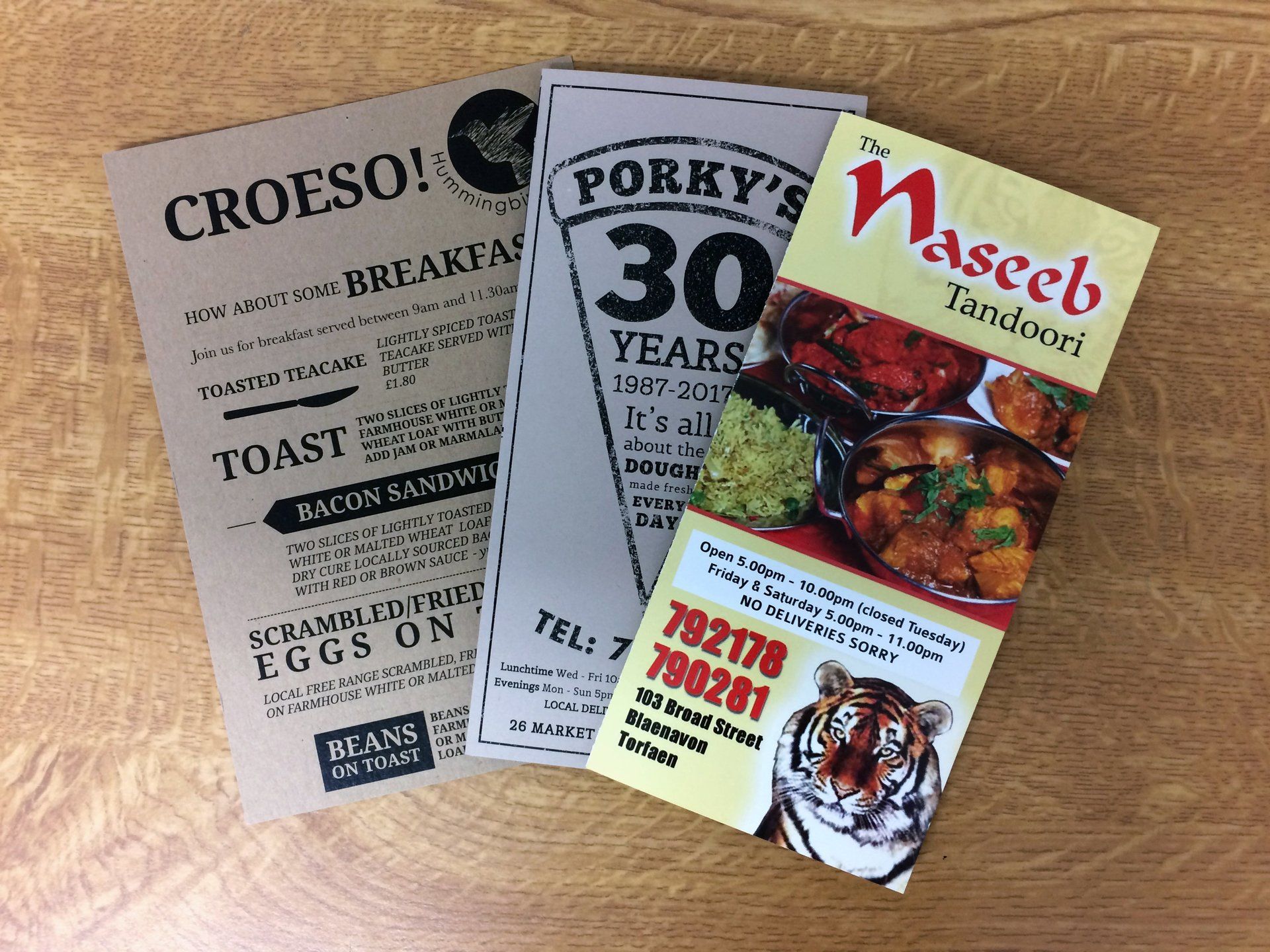 takeaway menu design services