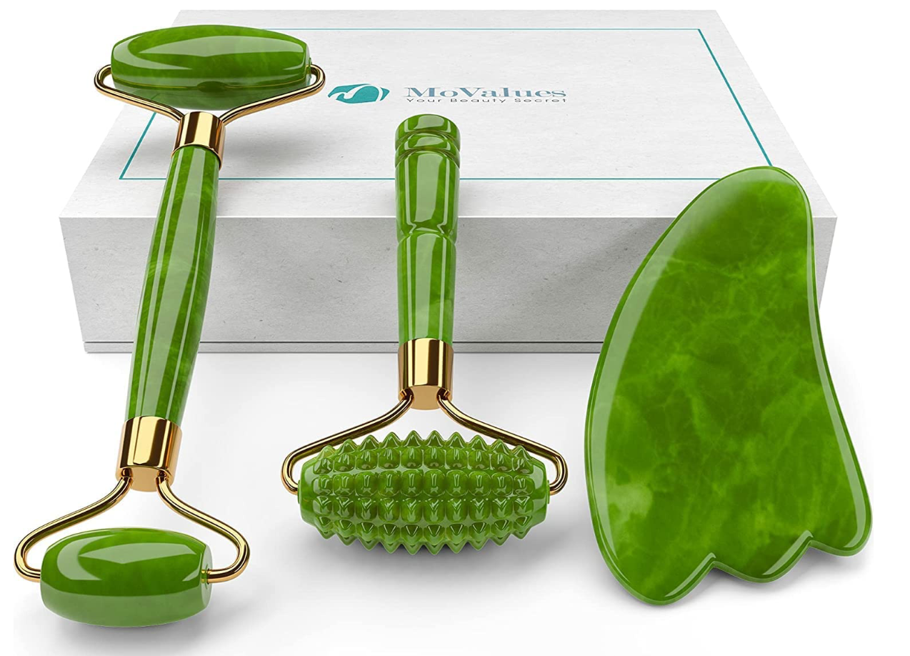 4-in-1 Jade Roller and Gua Sha Set