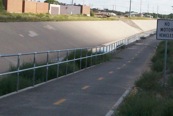 Steel Hand Rail — Narrow Road with Hand Rail on Side in Albuquerque, NM