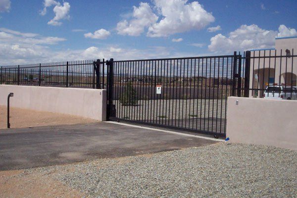 Gates — Black Gate in an Open Area in Albuquerque, NM