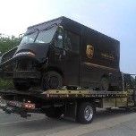 Towing a UPS van