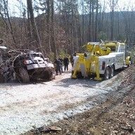 Recovering a crashed truck
