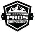 A black and white logo for a company called nw pressure pros.