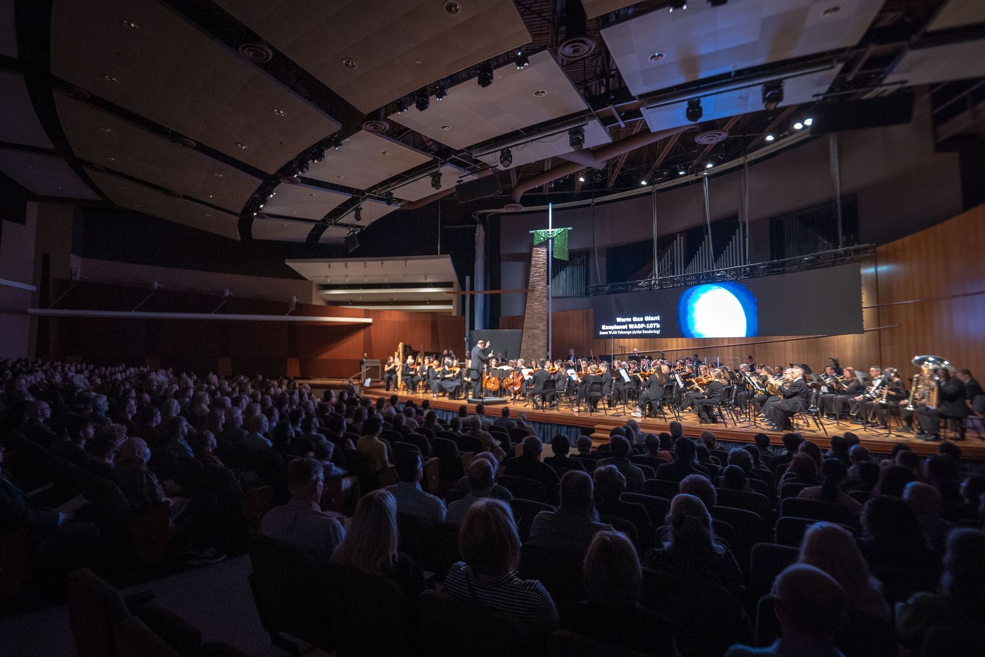 A full house at Elmhurst CRC looks on as the Elmhurst Symphony Orchestra performs