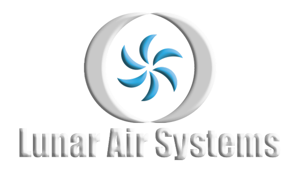 Hexagon logo with mountains, trees, and campfire in orange and blue. Company name is white.