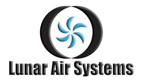 Hexagon logo with mountains, trees, and campfire in orange and blue.