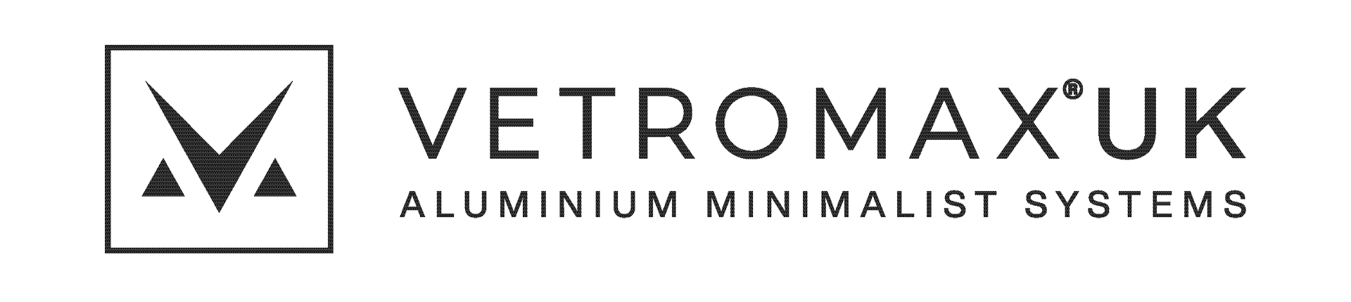 A logo for vetromaxuk aluminum minimalist systems