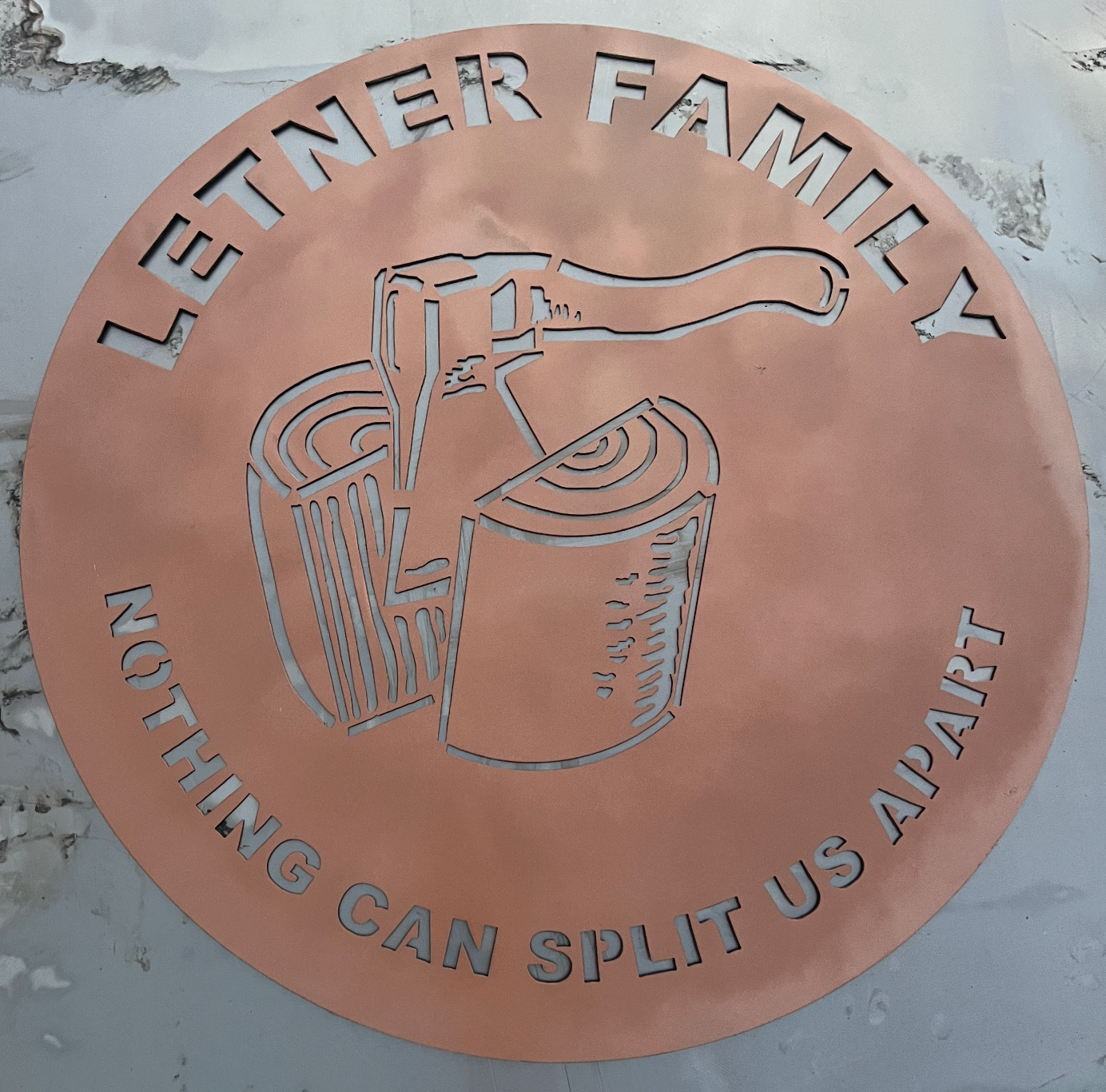 Family Reunion Sign - Metal art