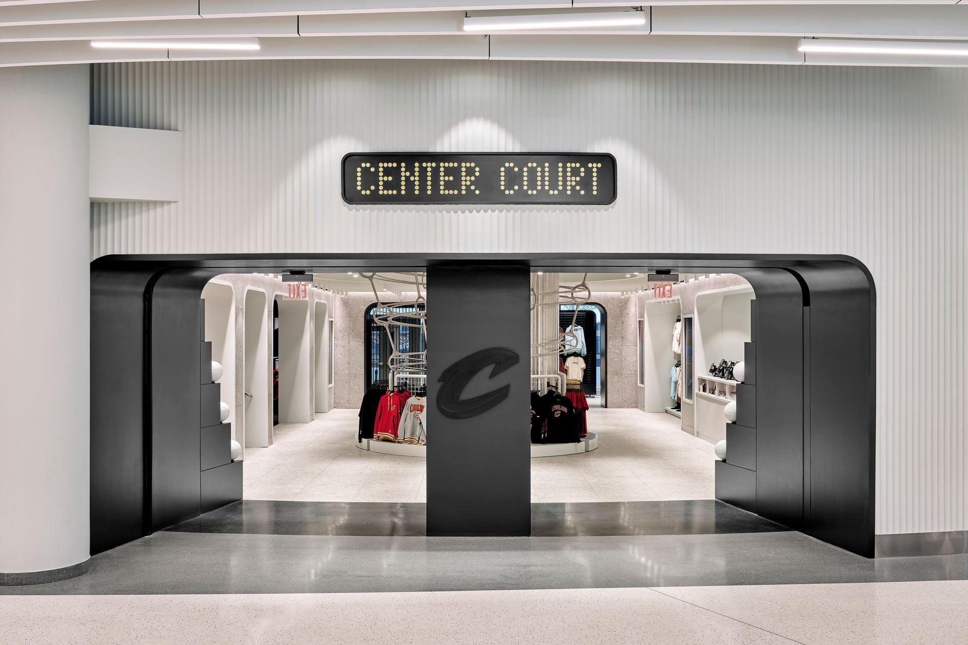 The inside of a store called center court