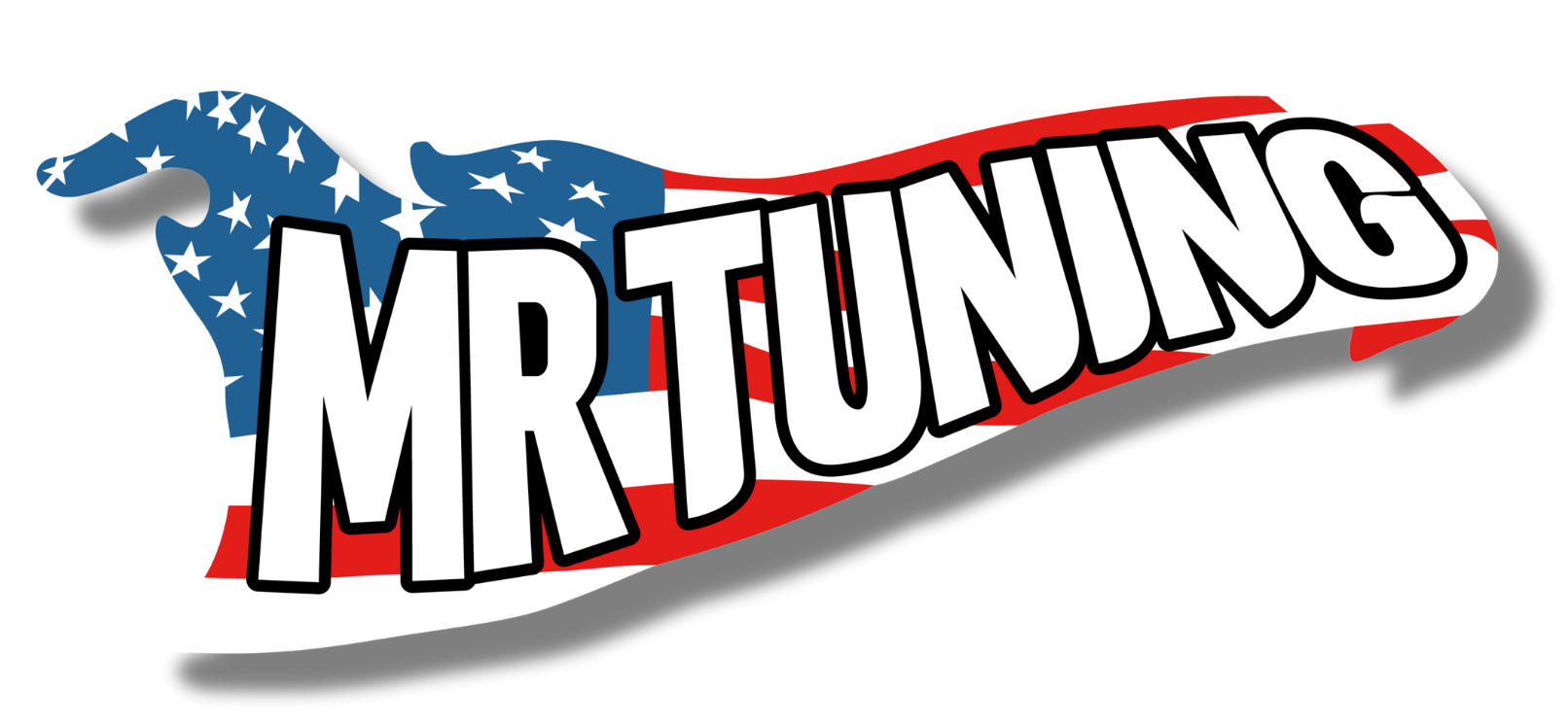 Logo for MR Tuning USA: Gray alien head with crossed wrenches, green 