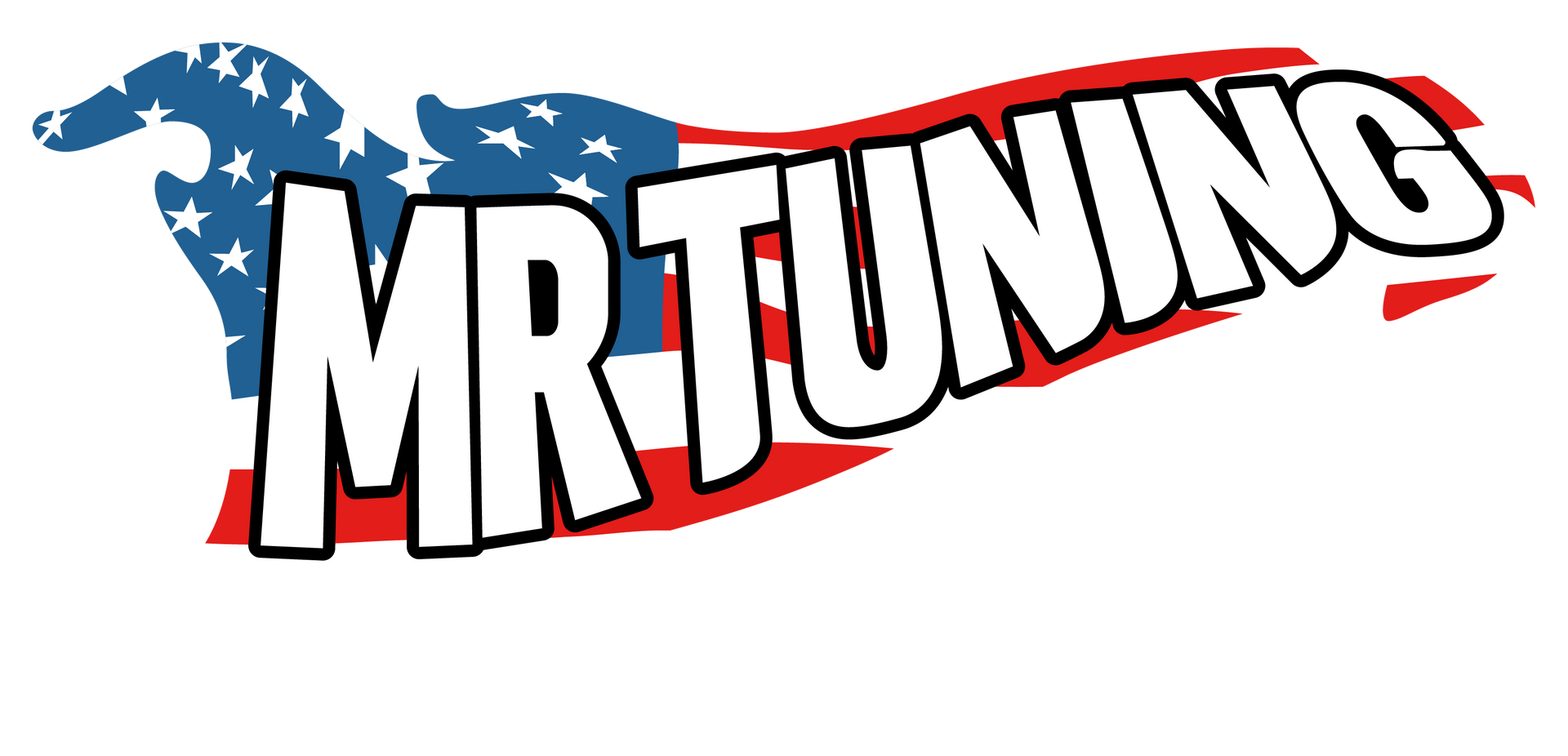 Logo for MR Tuning USA: Gray alien head with crossed wrenches, green 
