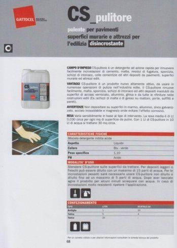 materiali edili, pulenti per cemento