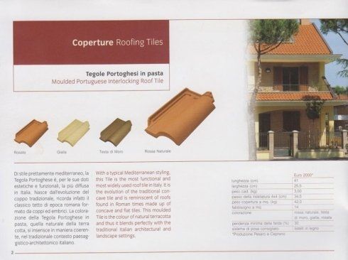 materiale edile, tegole portoghesi, coperture tetti